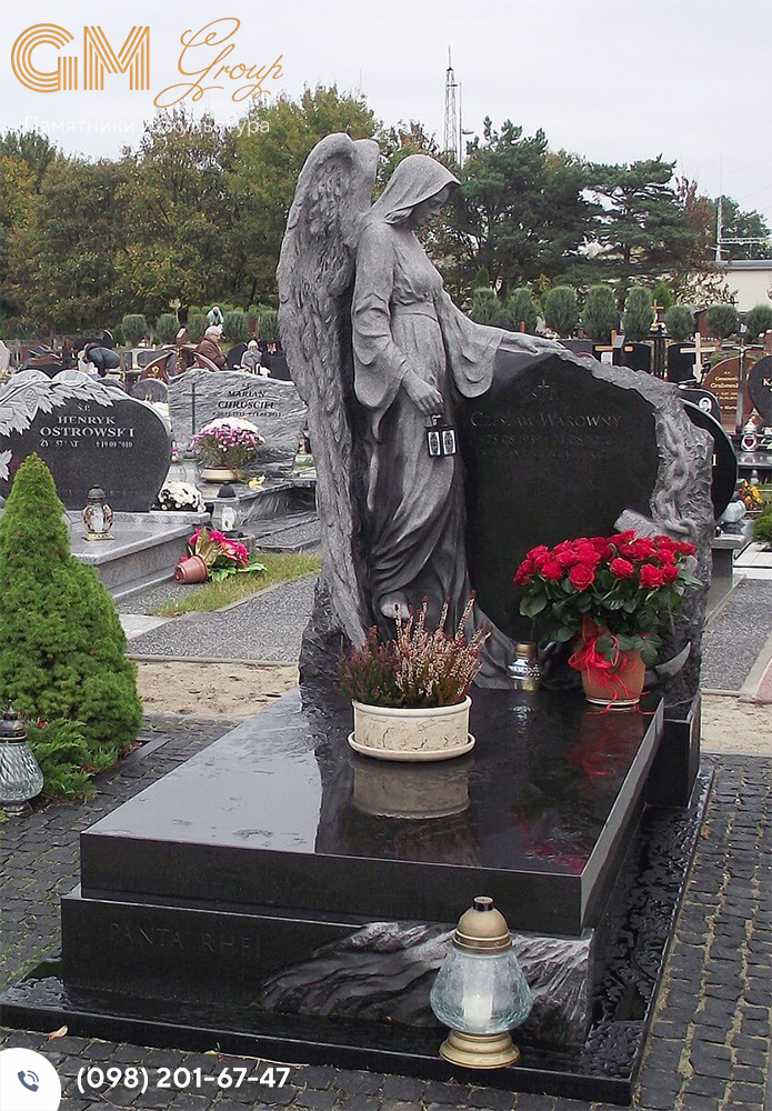 скульптура ангела из гранита на могилу