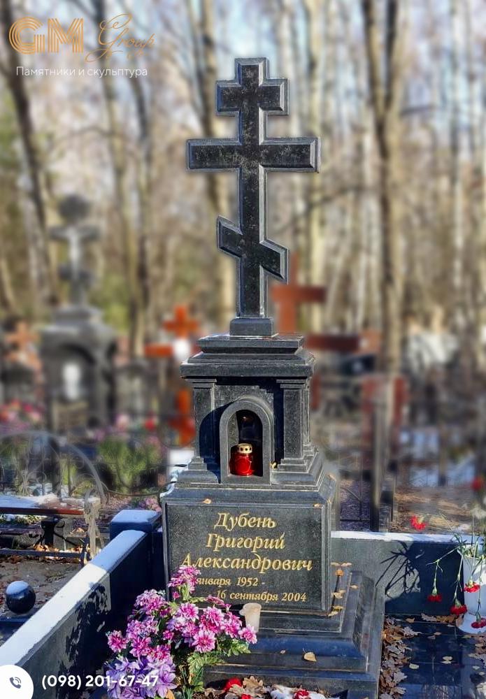 православный крест из черного граниту