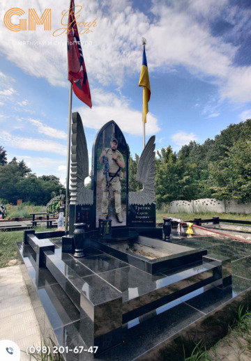гранітний памятник військовому ЗСУ № 3311