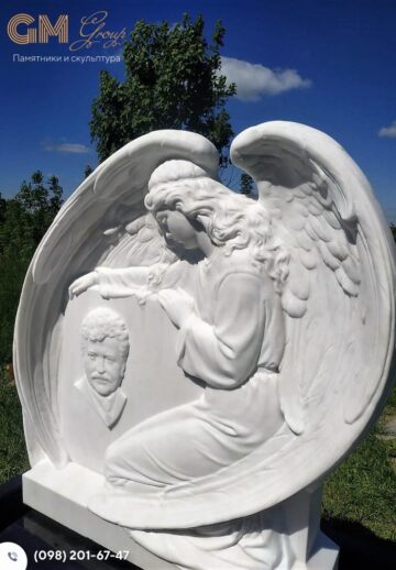 пам'ятник з барельєфом ангела №5965